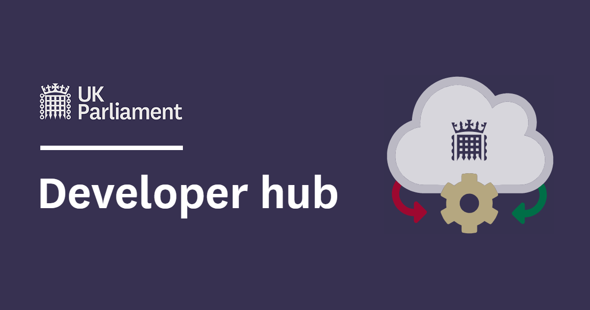 Developer hub - UK Parliament